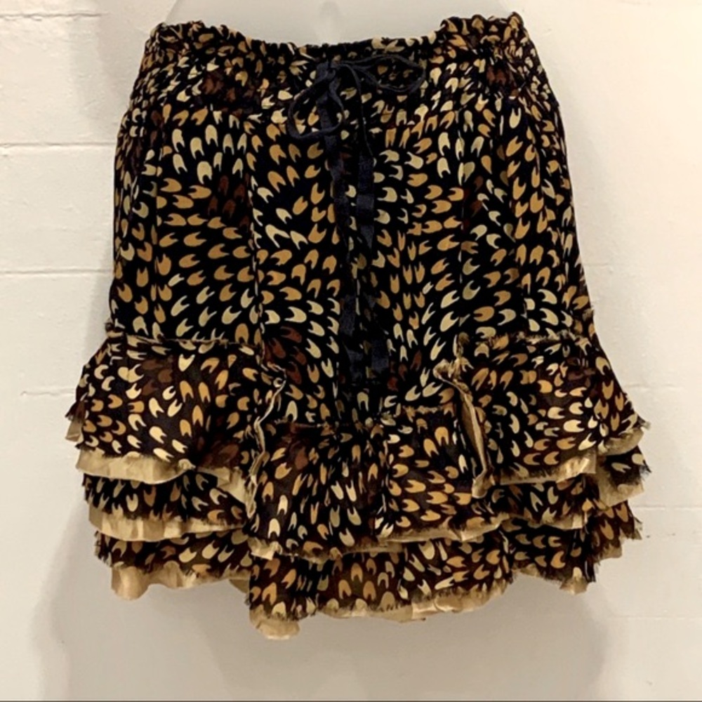 Free People. Silk pattern skirt